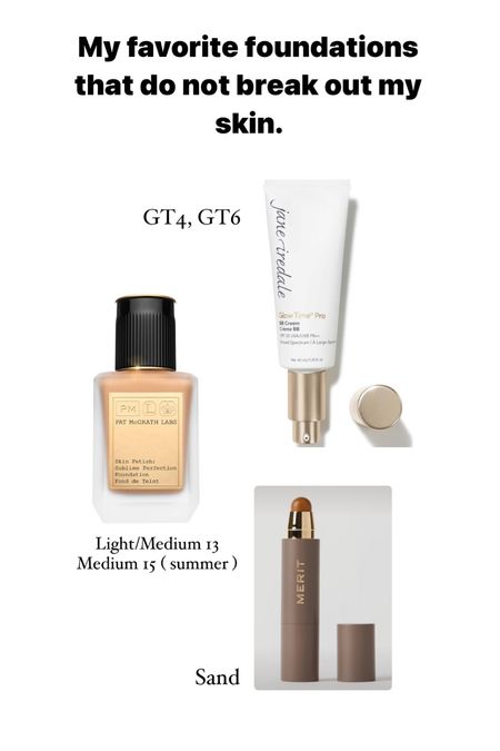 My 3 favorite foundations that I wear regularly. They do not break me out and give great coverage. Pat McGrath is my absolute favorite as far as texture and application goes!



#LTKbeauty #LTKstyletip #LTKFind
