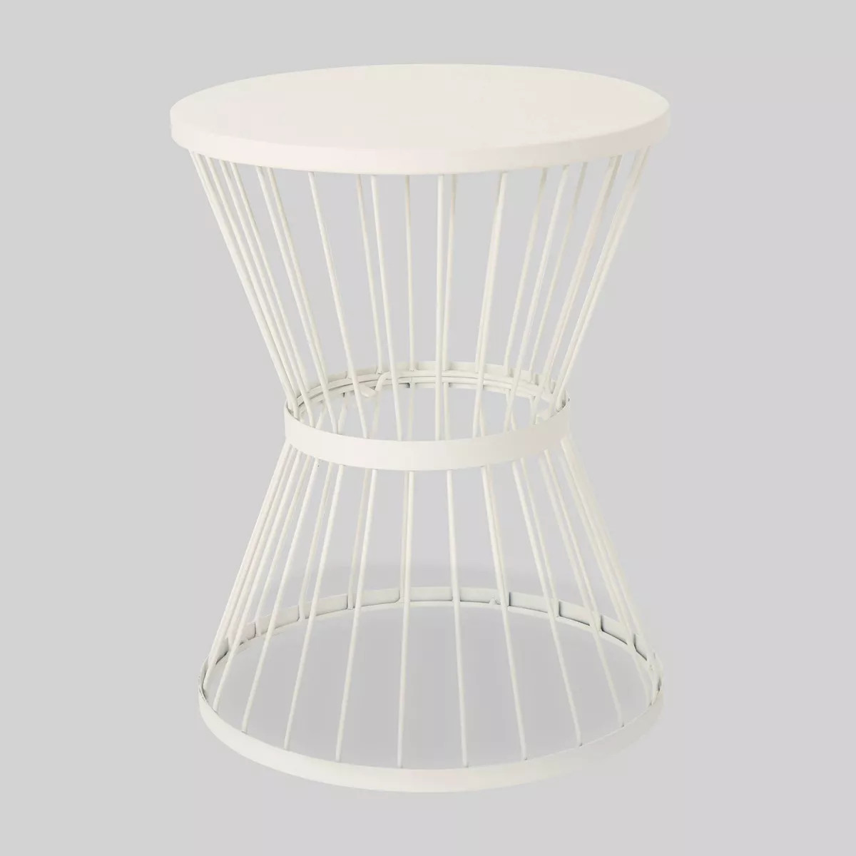 Wrought Iron Patio Side Table - White - Christopher Knight Home | Target
