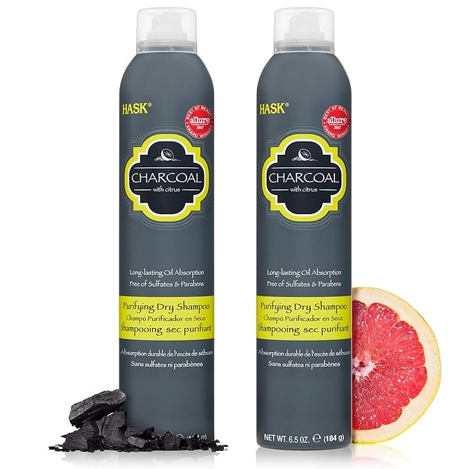 HASK Charcoal Clarifying Dry Shampoo Kits for all hair types, aluminum free, no sulfates, paraben... | Amazon (US)