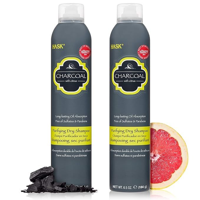 HASK Charcoal Clarifying Dry Shampoo Kits for all hair types, aluminum free, no sulfates, paraben... | Amazon (US)