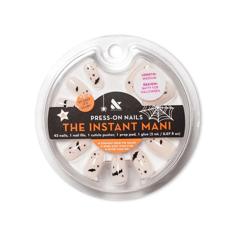 Olive & June Press Oval Medium, Batty for Halloween, 42 Ct | Walmart (US)