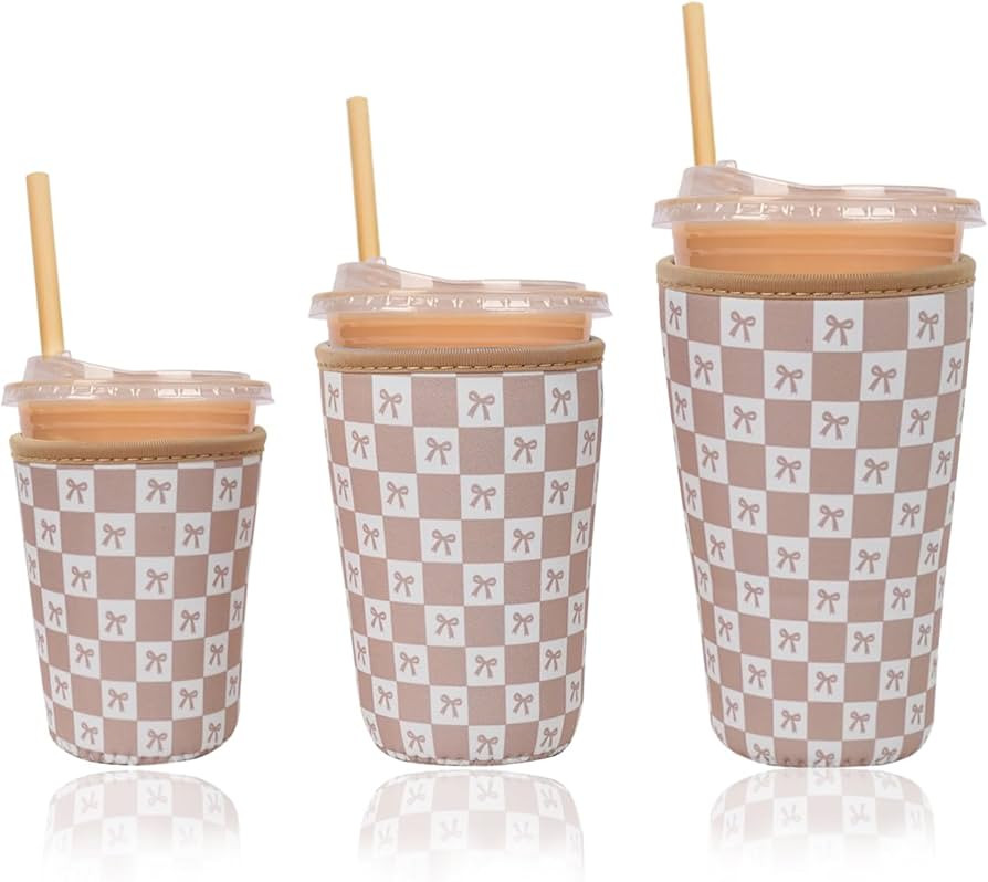 Reusable Insulated Neoprene Iced Coffee Cup Sleeve, Durable Drink Sleeve for Cold Beverages, Beve... | Amazon (US)