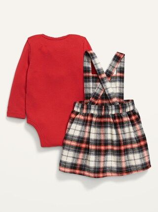 Plaid Flannel Skirtall &#x26; Bodysuit Set for Baby | Old Navy (US)