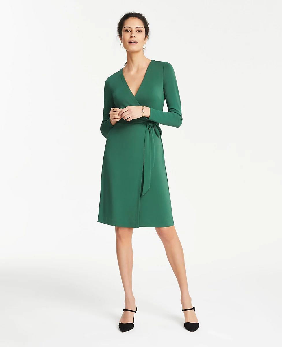 Matte Jersey Wrap Dress | Ann Taylor (US)