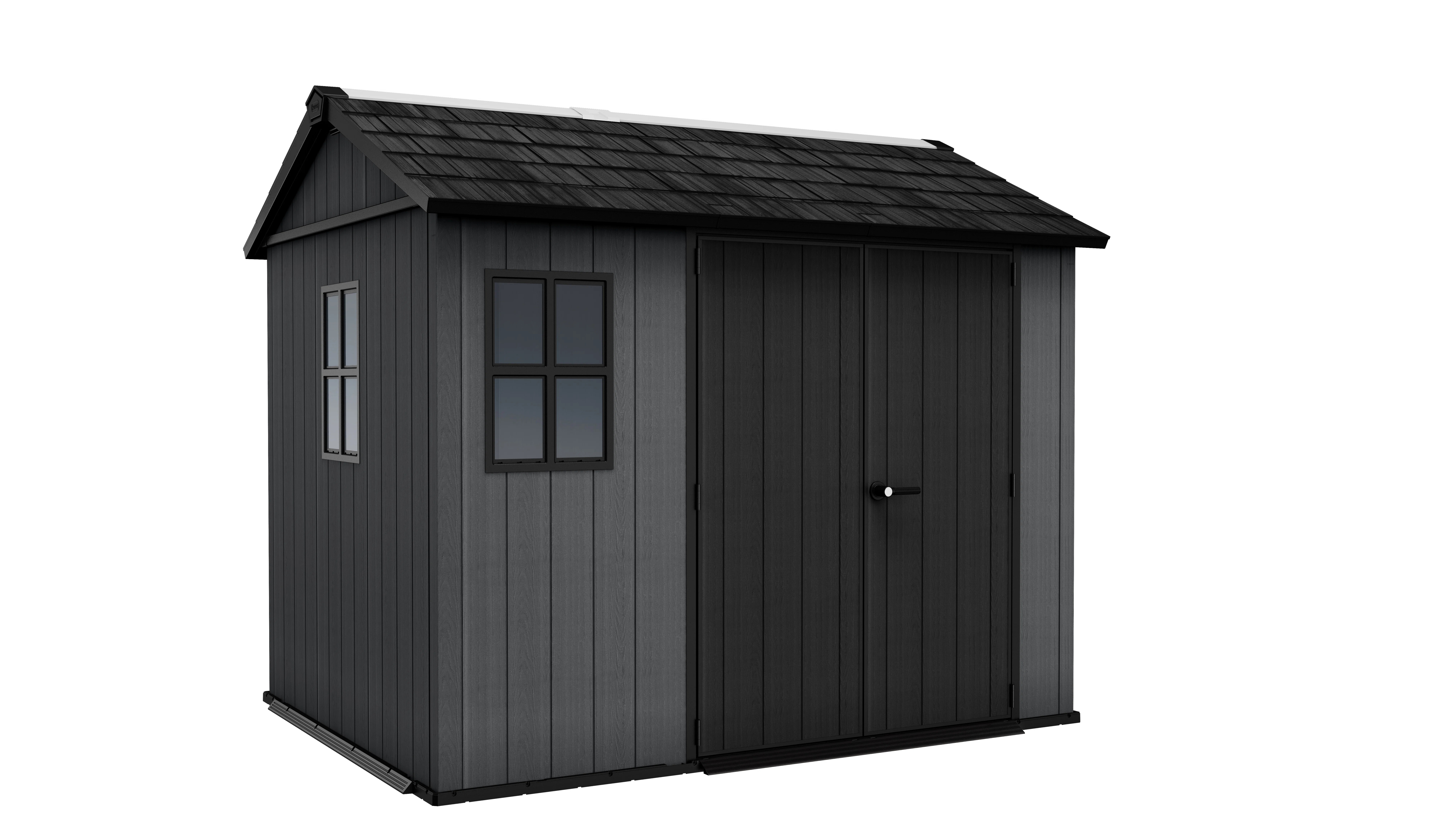 Keter Newton Plus Durable Resin Outdoor Storage Shed With Floor and Double Doors for Garden Patio... | Wayfair North America