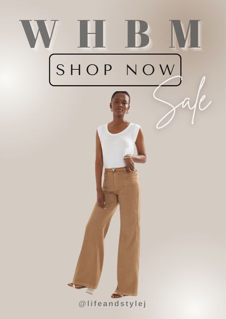 On sale!! The WHBM High-Rise Double Pocket Wide-Leg Jeans offer a perfect blend of style and practicality. Pair these jeans with a tailored blouse and heels for a polished ensemble, or with a cozy sweater and boots for a casual, stylish outfit.

#LTKSaleAlert #LTKFindsUnder100 #LTKOver40