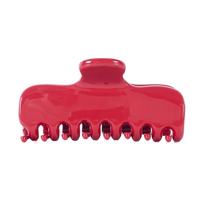 Durable Acetate Hair Clips - 3.8-Inch Cherry Red Claw Clips for Fine and Thick Hair (Red) | Amazon (US)