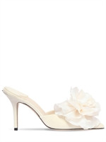 Magda Butrym - 60mm france flower velvet mules - White | Luisaviaroma | Luisaviaroma