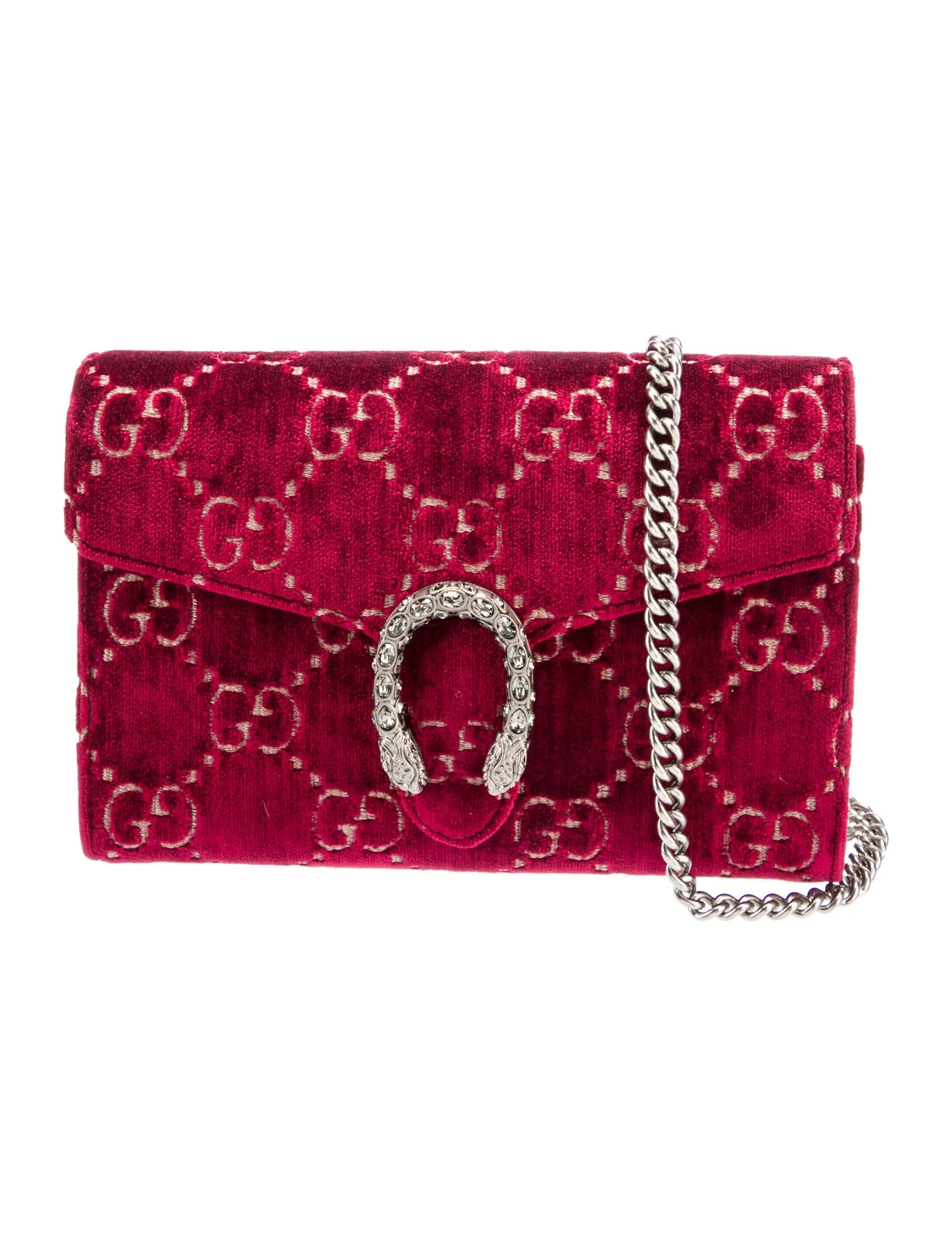 GG Velvet Mini Dionysus Wallet on Chain | The RealReal