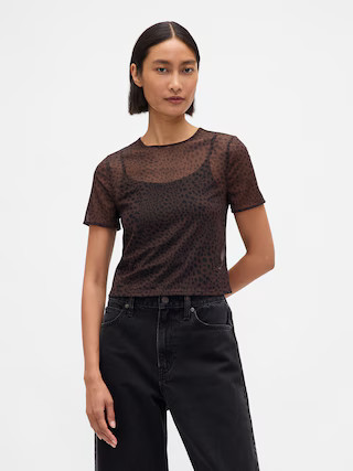 Mesh Crop T-Shirt | Gap (US)
