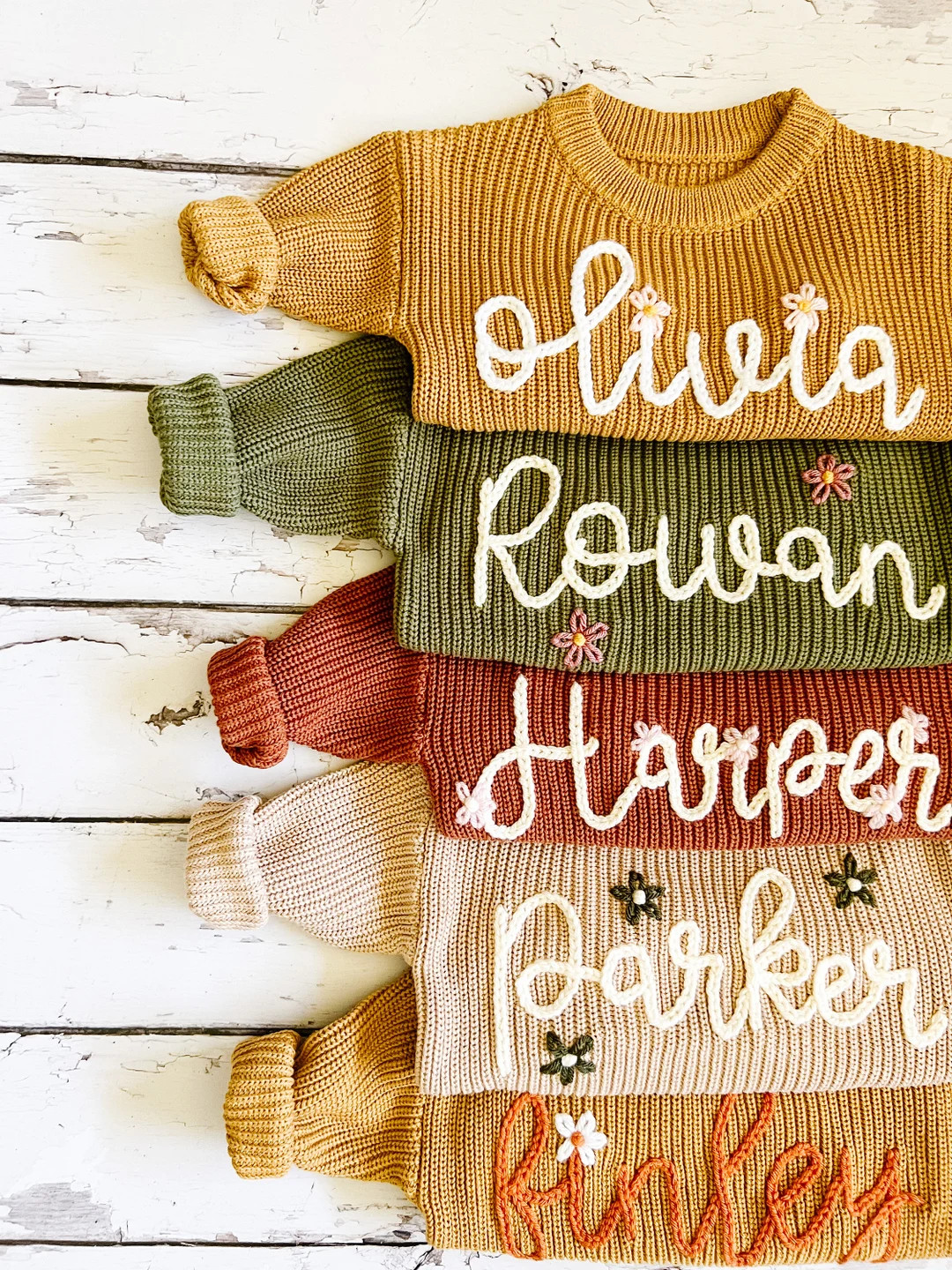 Personalized Hand Embroidered Baby and Toddler Sweaters - Etsy | Etsy (US)