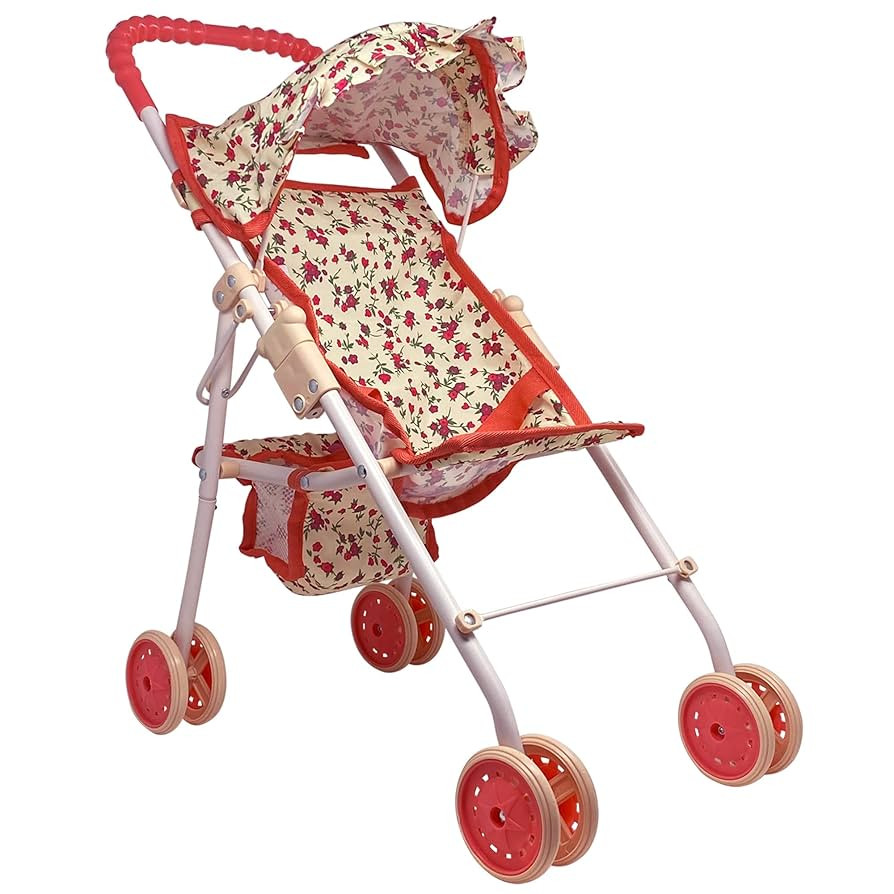 My First Baby Doll Stroller for Toddlers 3 Year Old Girls, Little Kids | Toy Stroller with Bottom... | Amazon (US)