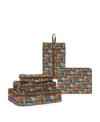 5 Piece Travel Cubes | Homes Along The Coast of Bergen | Homes Along The Coast Of Bergen | Patricia Nash Designs