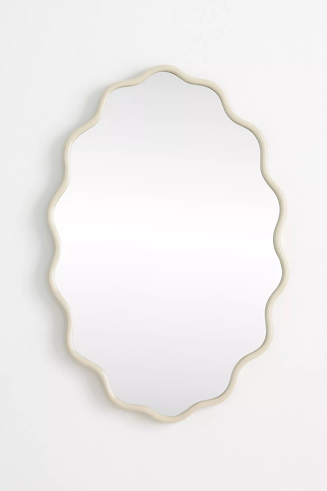 Coquille Scalloped Metallic Oval Wall Mirror | Anthropologie (US)