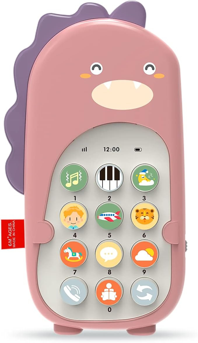 Baby Cell Phone Toy with Early Education & Music, Learning Educational Dinosaur Fake Phone Fun fo... | Amazon (US)