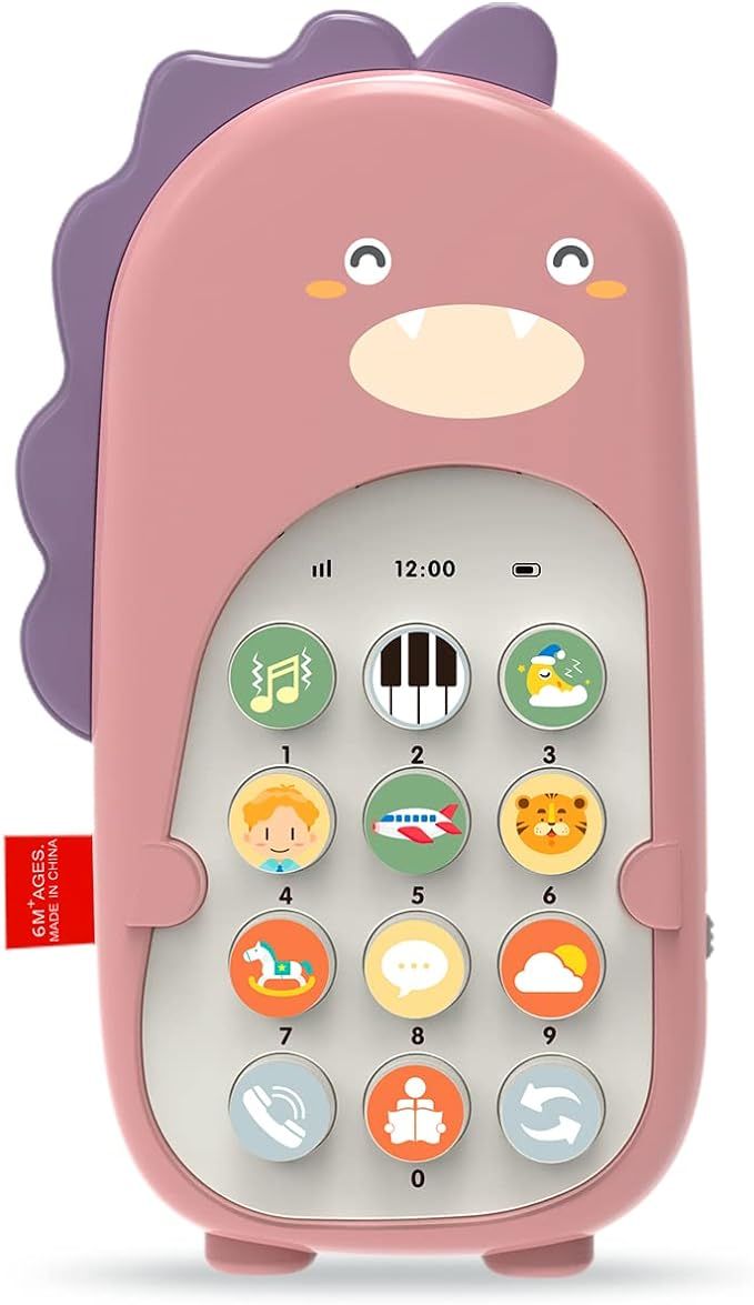 Baby Cell Phone Toy with Early Education & Music, Learning Educational Dinosaur Fake Phone Fun fo... | Amazon (US)
