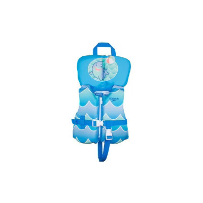 Speedo Infant Life Vest - Blue Shark: Nylon Swim Safety Jacket, Zipper & Buckle Closure | Target