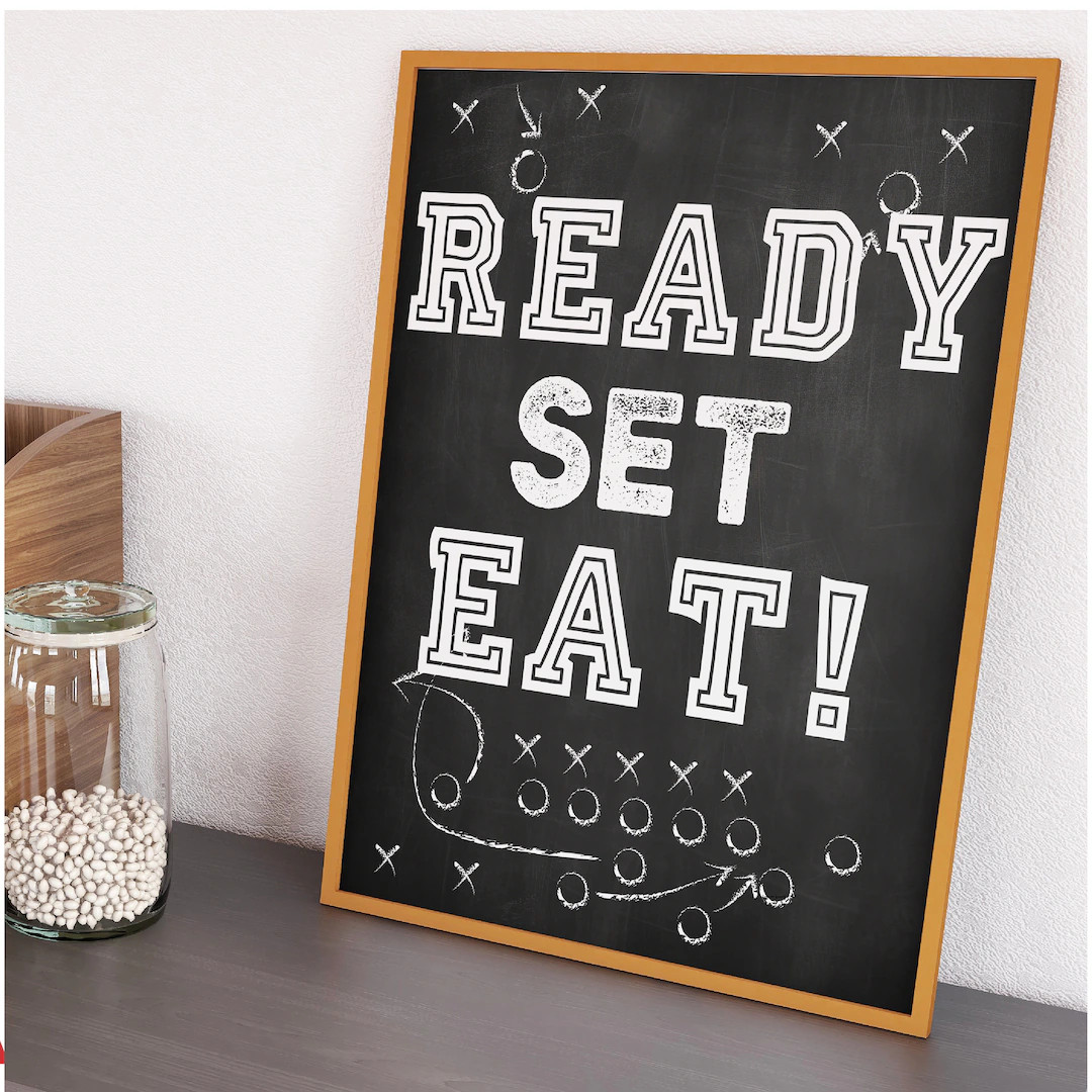 Editable Football Party Signs, Instant Template Download Edit, Print, Chalkboard Football Party S... | Etsy (US)