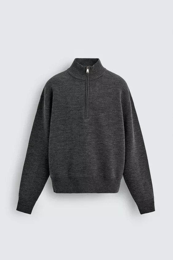 QUARTER-ZIP JUMPER | Zara UK