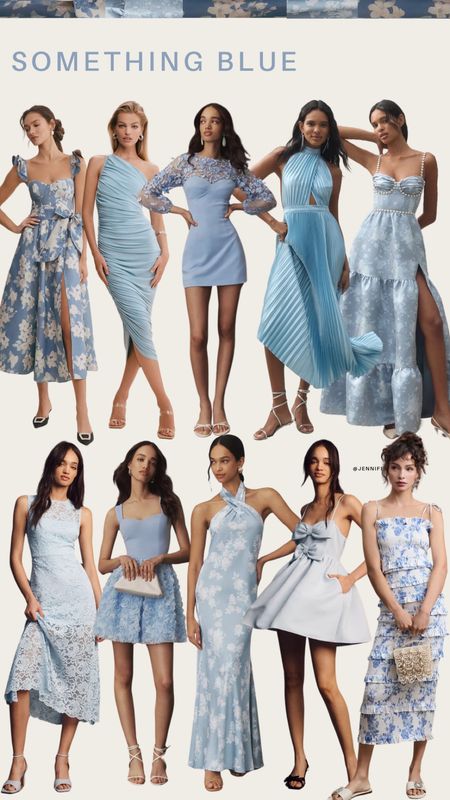 Blue dresses for spring & summer occasion 💙 

Anthropologie dresses, blue dress, wedding guest dress, what to wear for a wedding, spring dress, occasion dresses