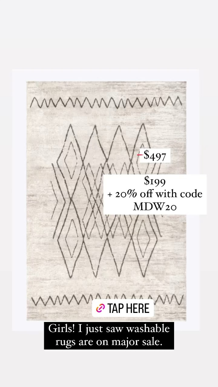 Huge rug sale happening today. 25% off with code MDW20 
Home decor 

#LTKsalealert #LTKunder100 #LTKhome