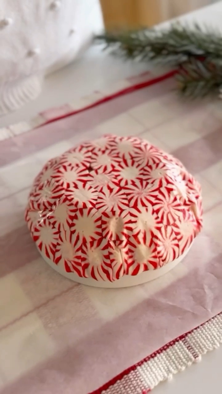 Did you know you can make a CANDY DISH out of peppermints and an oven? Bring on all the holiday & Christmas recipes!
@foodnetwork (https://www.instagram.com/foodnetwork/) shared my video a couple years back! Stil
l can’t believe how easy this is to make!

PEPPERMINT CANDY DISH RECIPE

Ingredients:
- Peppermints
- Cooking spray
- Parchment paper

Instructions:
1. On a baking sheet lined with parchment paper, arrange peppermints into a circle.
2. Place peppermints into a preheated oven at 300F for 8-9 minutes.
3. Remove from the oven and carefully form the warm peppermints over a pre-greased bowl.
4. Let it cool and voila! You have a festive peppermint bowl to serve your favorite holiday treats in!

#LTKSeasonal #LTKWatchNow #LTKHoliday