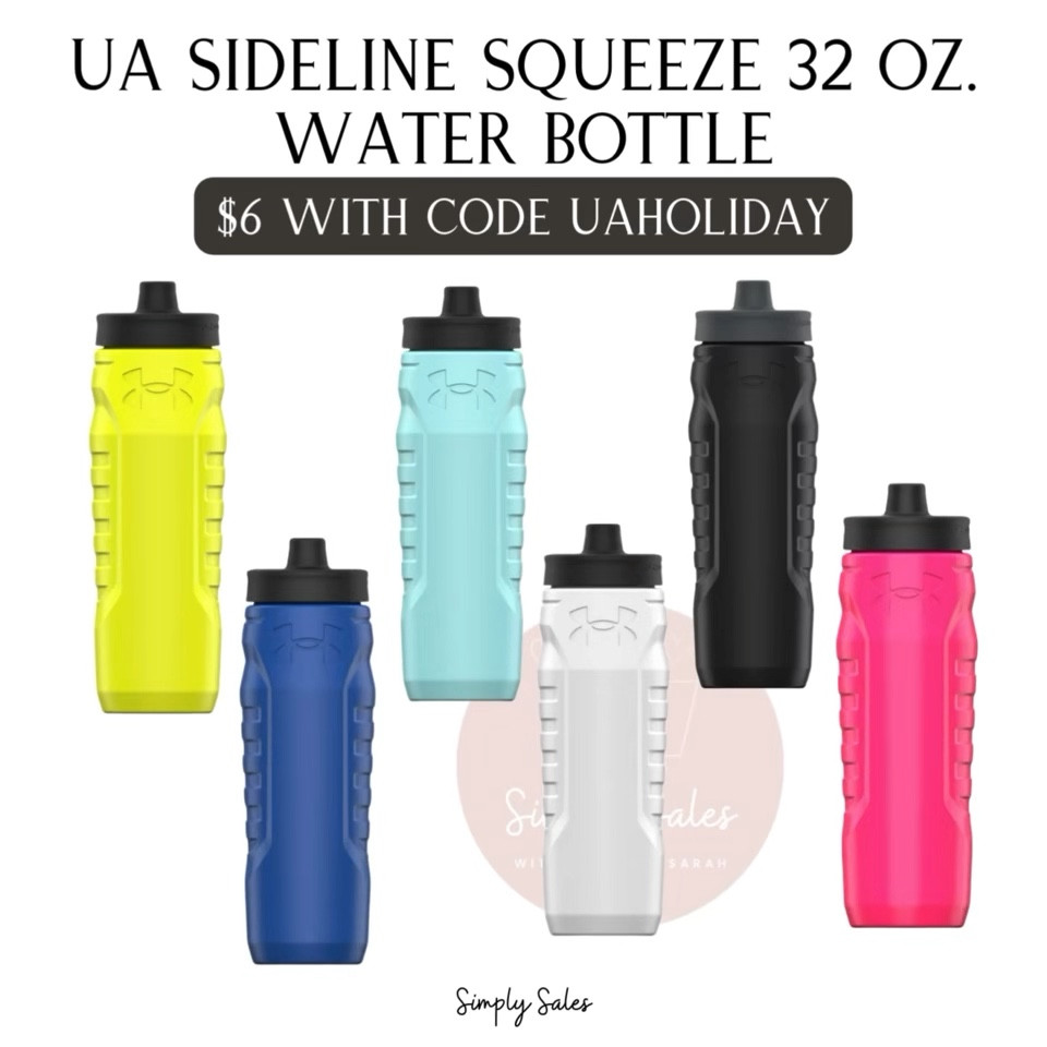 Love when these go on sale! 🎉 Looking for a fun and practical stocking stuffer for the kids or teens? The UA Sideline Squeeze 32 oz. Water Bottle is now just $6 and change, and it comes in a variety of cool colors. Simply log in to your account and use code **UAHOLIDAY** at checkout. Don’t forget to check out the rest of the site—there are so many amazing deals to grab!

#LTKHoliday #LTKCyberWeek #LTKGiftGuide