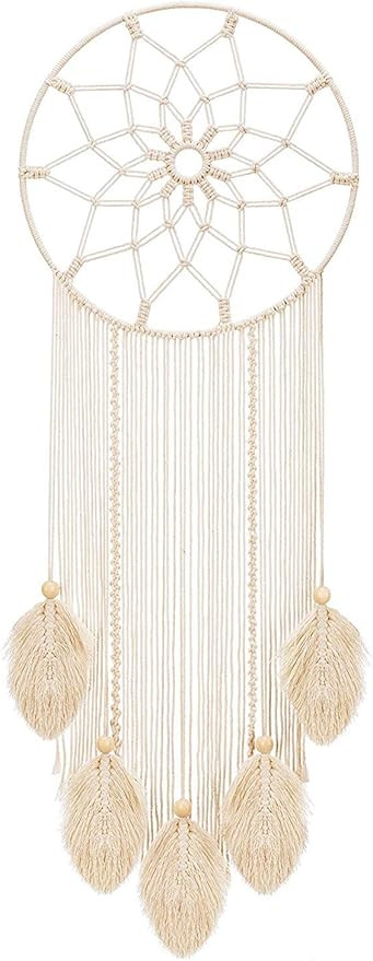 Mkono Large Dream Catcher Macrame Boho Wall Hanging Decor Woven Feather Tassels Dreamcatcher Deco... | Amazon (US)