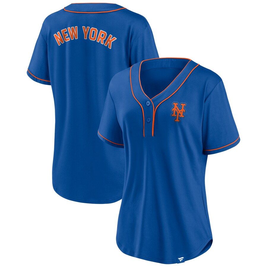 Women's New York Mets Fanatics Branded Royal/Orange Iconic Diva T-Shirt | MLB Shop