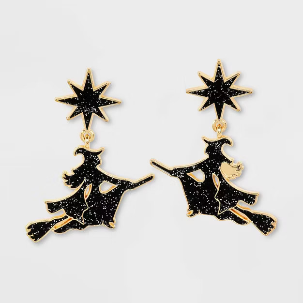 SUGARFIX by BaubleBar 'Spooky Sorceress' Statement Halloween Earrings - Black | Target