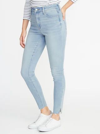 High-Rise Built-In Warm Raw-Edge Rockstar Jeans for Women | Old Navy US