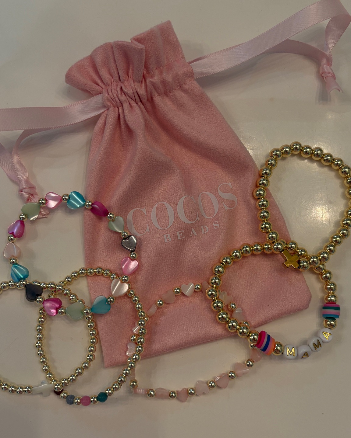 The cutest bracelets for stacking!! 💕 @cocosbeadsandco