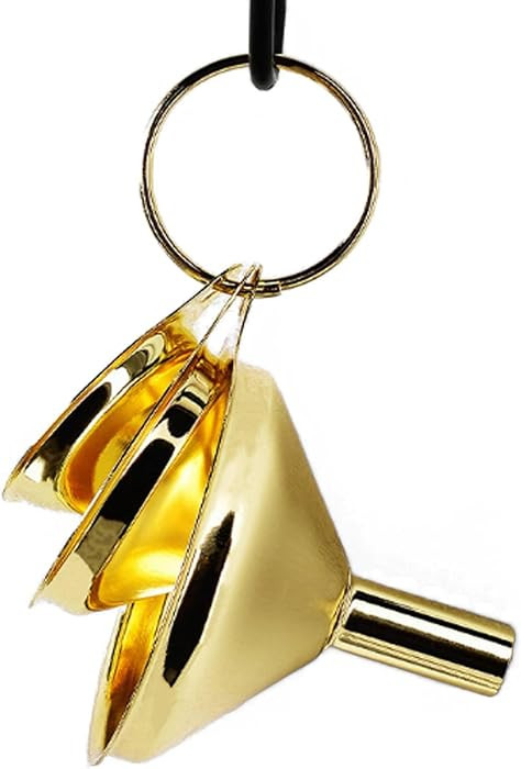 Stainless Steel Funnel, 3 Pack Gold Metal Kitchen Funnel Set, Food Grade Kitchen Gadgets Accessor... | Amazon (US)