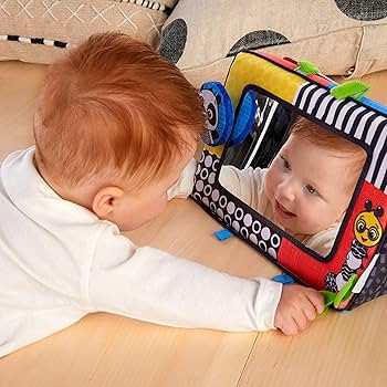 Baby Einstein Flip For Art High Contrast Floor Activity Mirror with Take Along Cards, Tummy Time ... | Amazon (US)