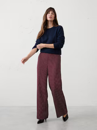 Hayden Wide-Leg Satin Pant | Banana Republic Factory