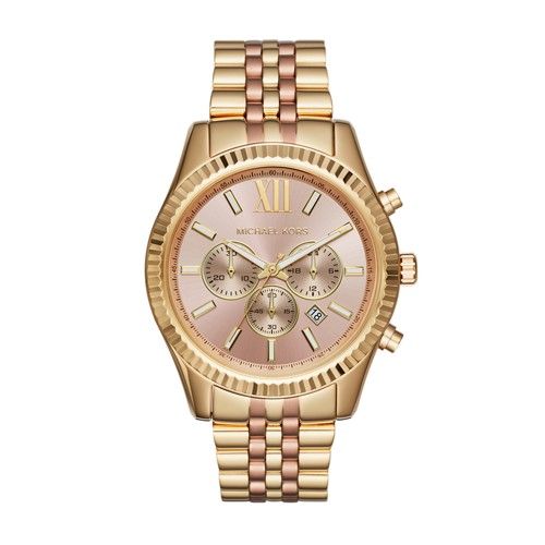 Michael-Kors Michael Kors Lexington Rose Two-Tone Chronograph Watch Mk6473 Jewelry - MK6473-WSI | Watch Station