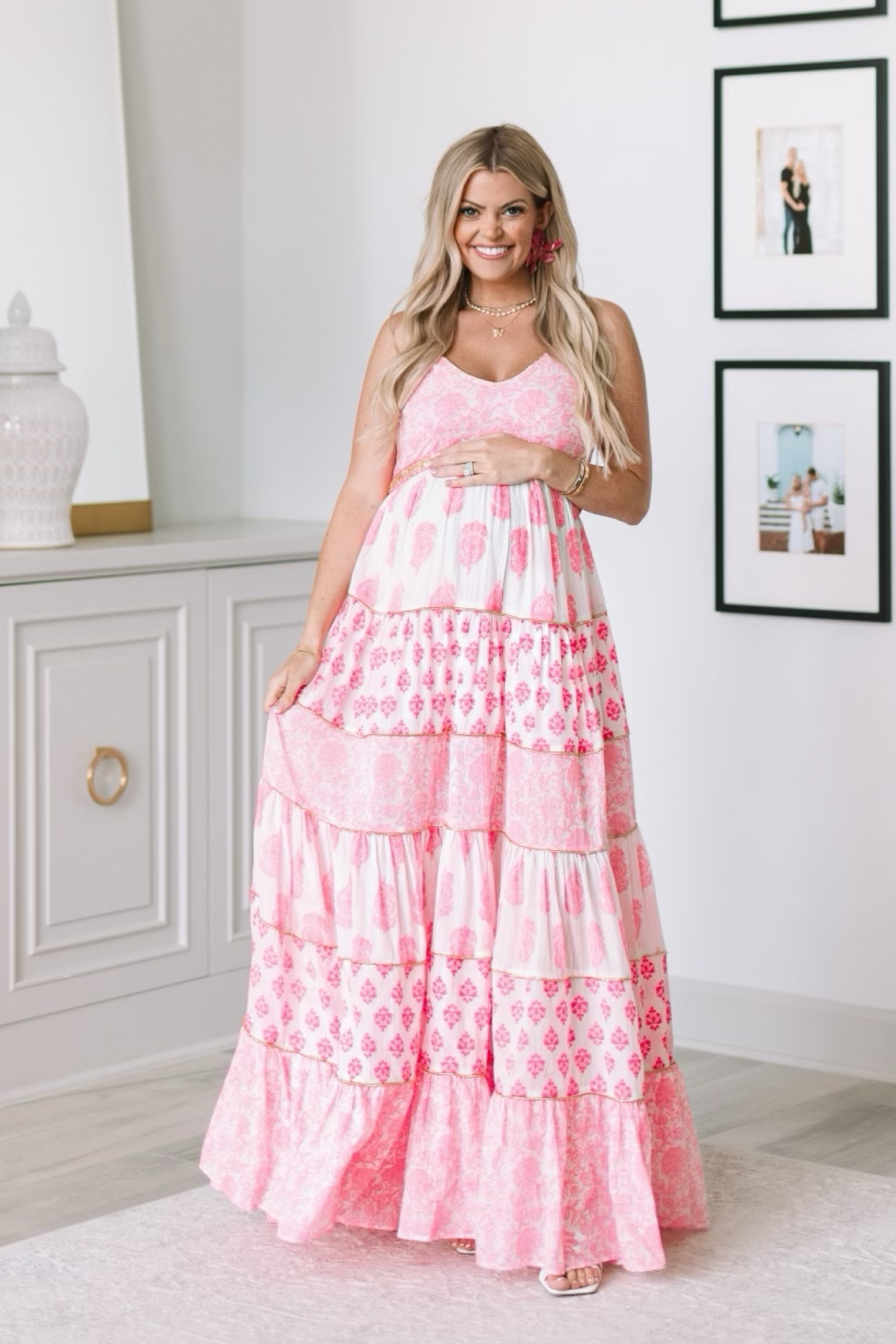 pink bump friendly dresses  Mac Duggal The Hunter Premo Bump Friendly