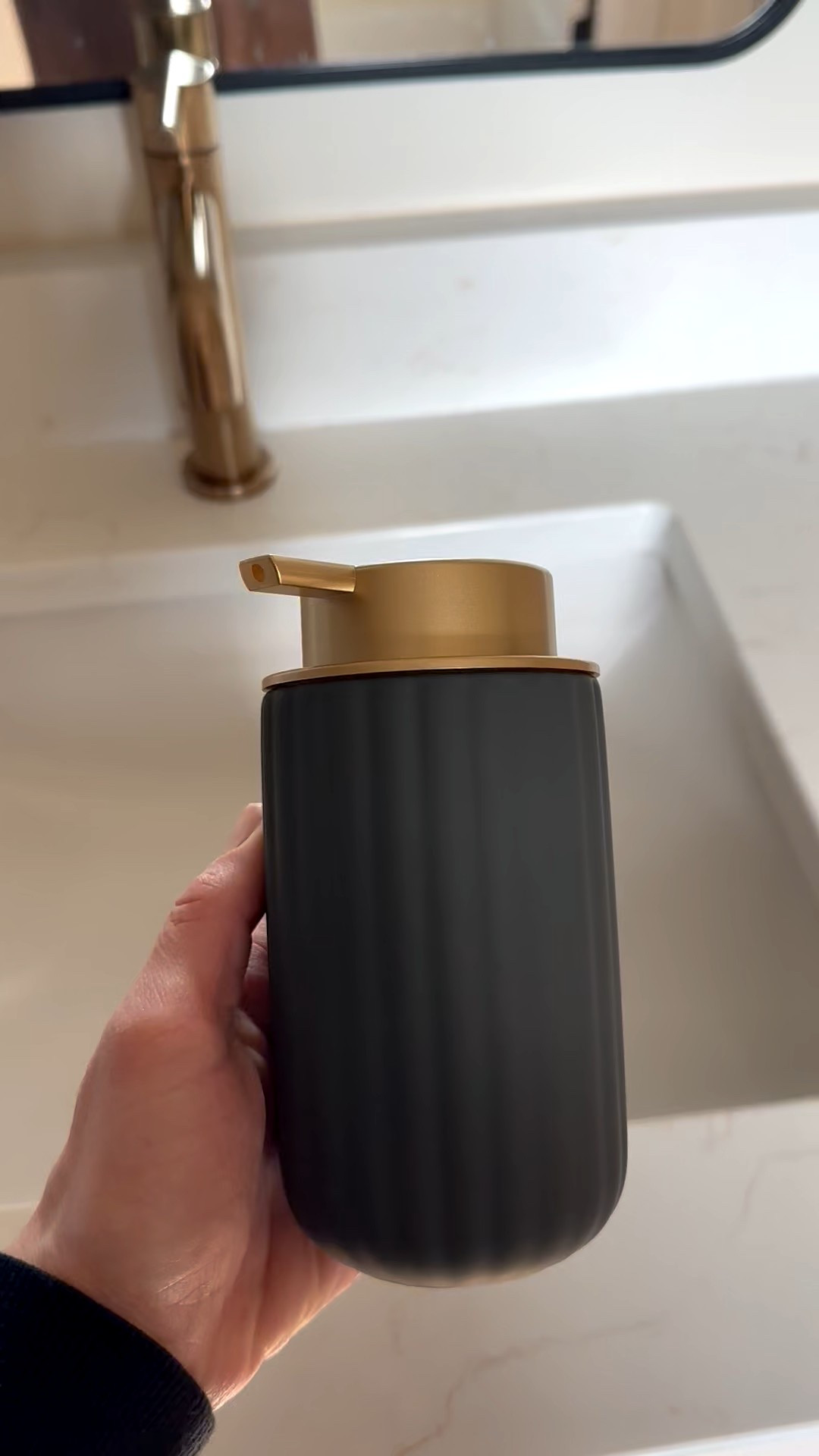 These affordable soap dispensers from Walmart are the perfect home bathroom aesthetic upgrade! Match perfectly with my Delta champagne gold fixtures 

#LTKmomlife #LTKHome