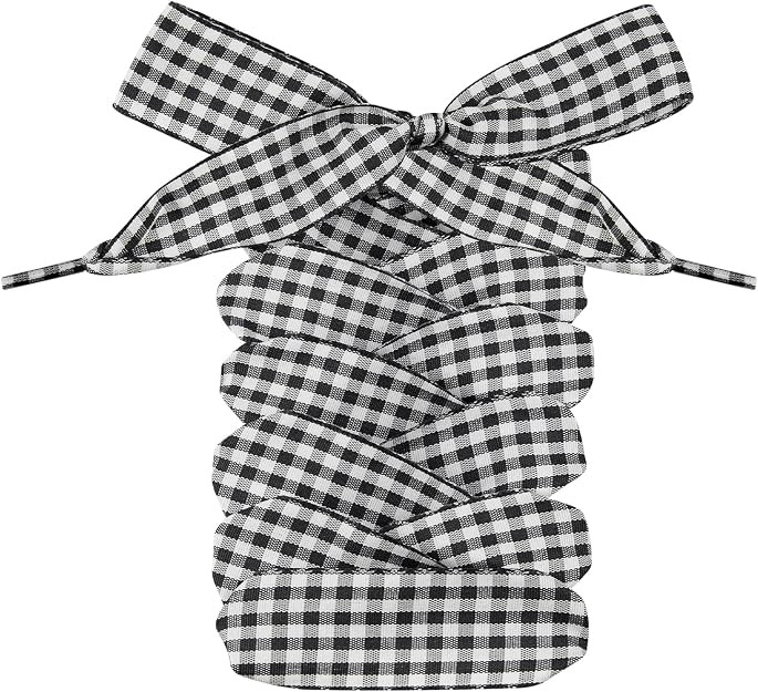 Endoto Gingham Shoe Laces Plaid Shoelaces Strings | Amazon (US)