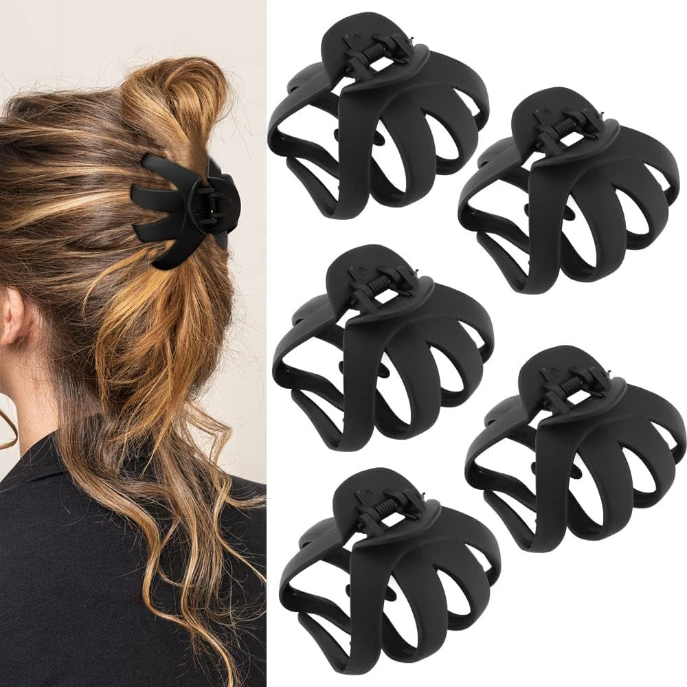 Hair Clips Claw Clips for Thick Hair 5Pcs Large Hair Clips 3.15'' Big Octopus Hair Clip Long Thic... | Amazon (US)