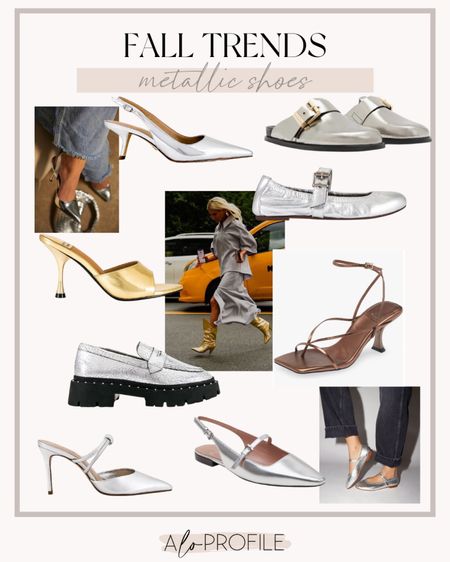 Metallic shoes trending for fall! 