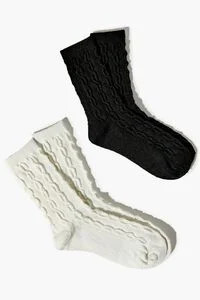 Cable Knit Crew Sock Set | Forever 21 (US)