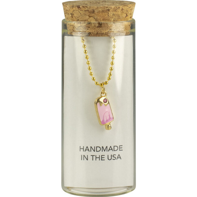 Popsicle Charm Necklace, Pink - Little Miss Zoe Jewelry | Maisonette | Maisonette
