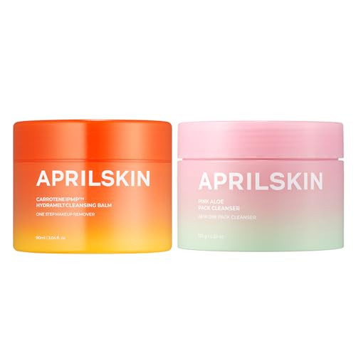 APRILSKIN Double Cleanse Duo – Carrotene IPMP™ Hydromelt Cleansing Balm & Pink Aloe Facial Polish Cleanser, Hydrating and Gentle Care for Fresh, Radiant Skin | Amazon (US)