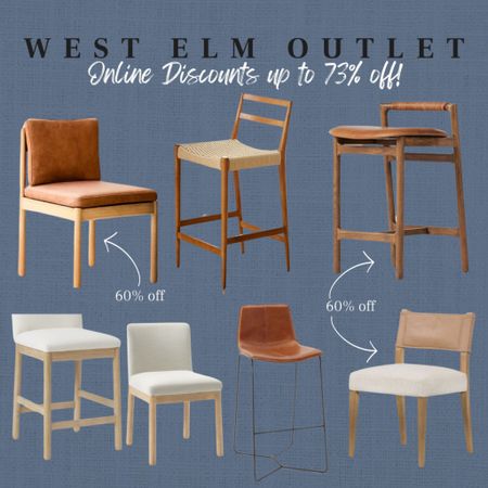 CLICK THE FIRST PHOTO TO VIEW THE FULL ONLINE WEST ELM OUTLET ONLINE! 

Some killer deals on West Elm stools and chairs for as high as 60% off! 

#LTKsalealert #LTKhome