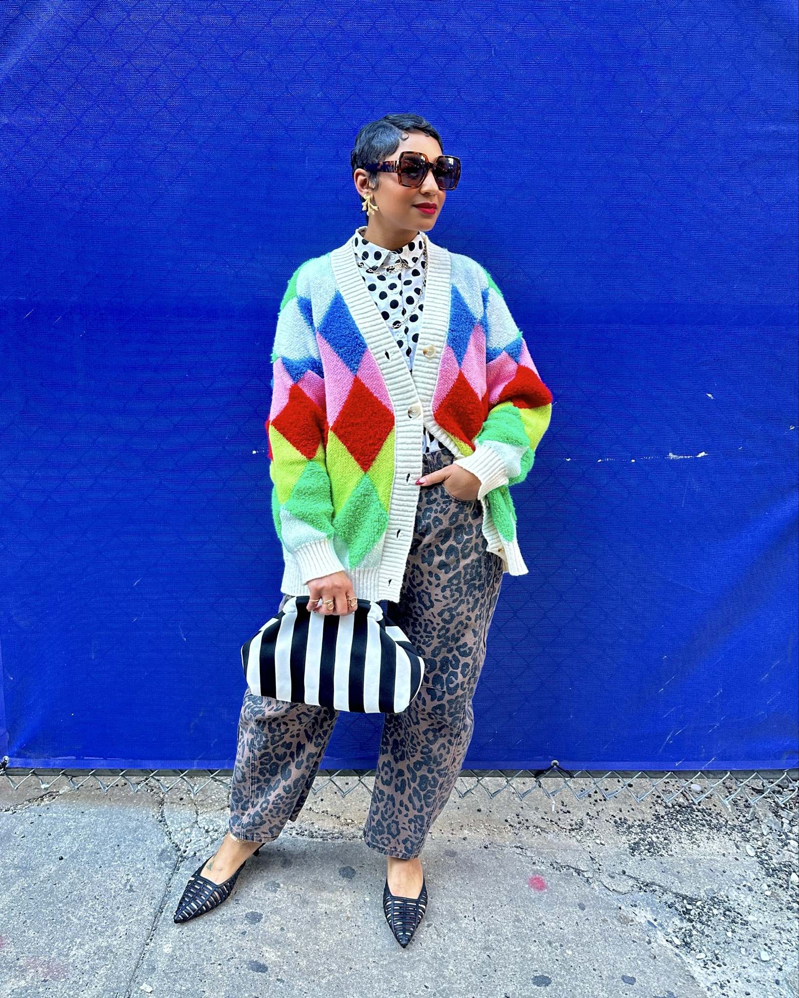 Wore this layered look to a recent event. I enjoyed playing around with my prints and patterns. The sweater, jeans, mules and bag are linked. These mules are very comfortable and come in a variety of colors! I ordered a half size up just in case but I would have been fine with my actual size. 


#LTKItBag #LTKShoeCrush #LTKSeasonal