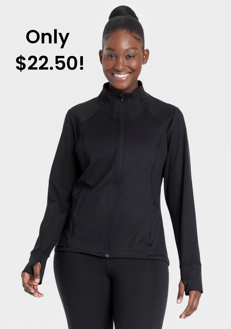 If you could use a super versatile, lightweight jacket, this fantastic option is on sale for only $22.50 today at Target! It features the best fabric that is stretchy and soft, and it even has thumbholes to keep the sleeves in place and keep your hands warm. Cannot beat the price for the quality of this amazing jacket!

#LTKSaleAlert #LTKActive #LTKootd