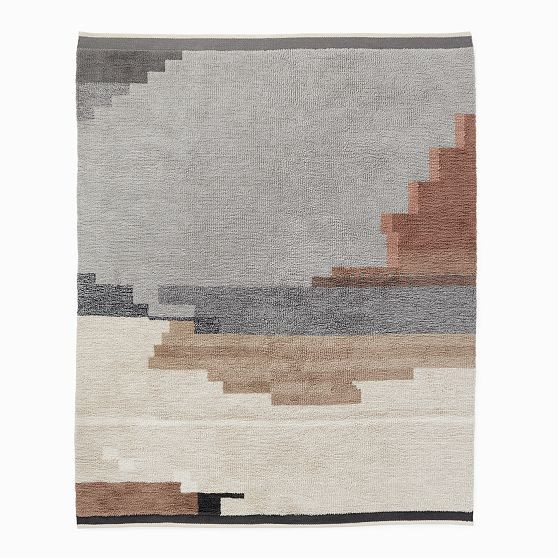 Fieldscape Shag Wool Rug, 6'x9', Neutral | West Elm (US)