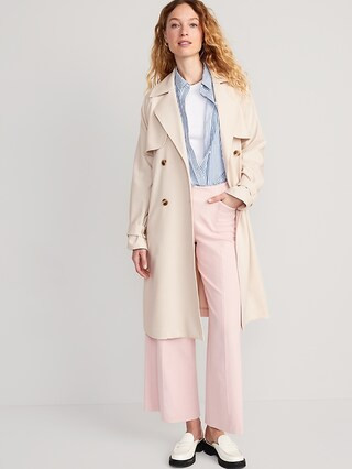 Double-Breasted Tie-Belt Trench Coat for Women | Old Navy (US)
