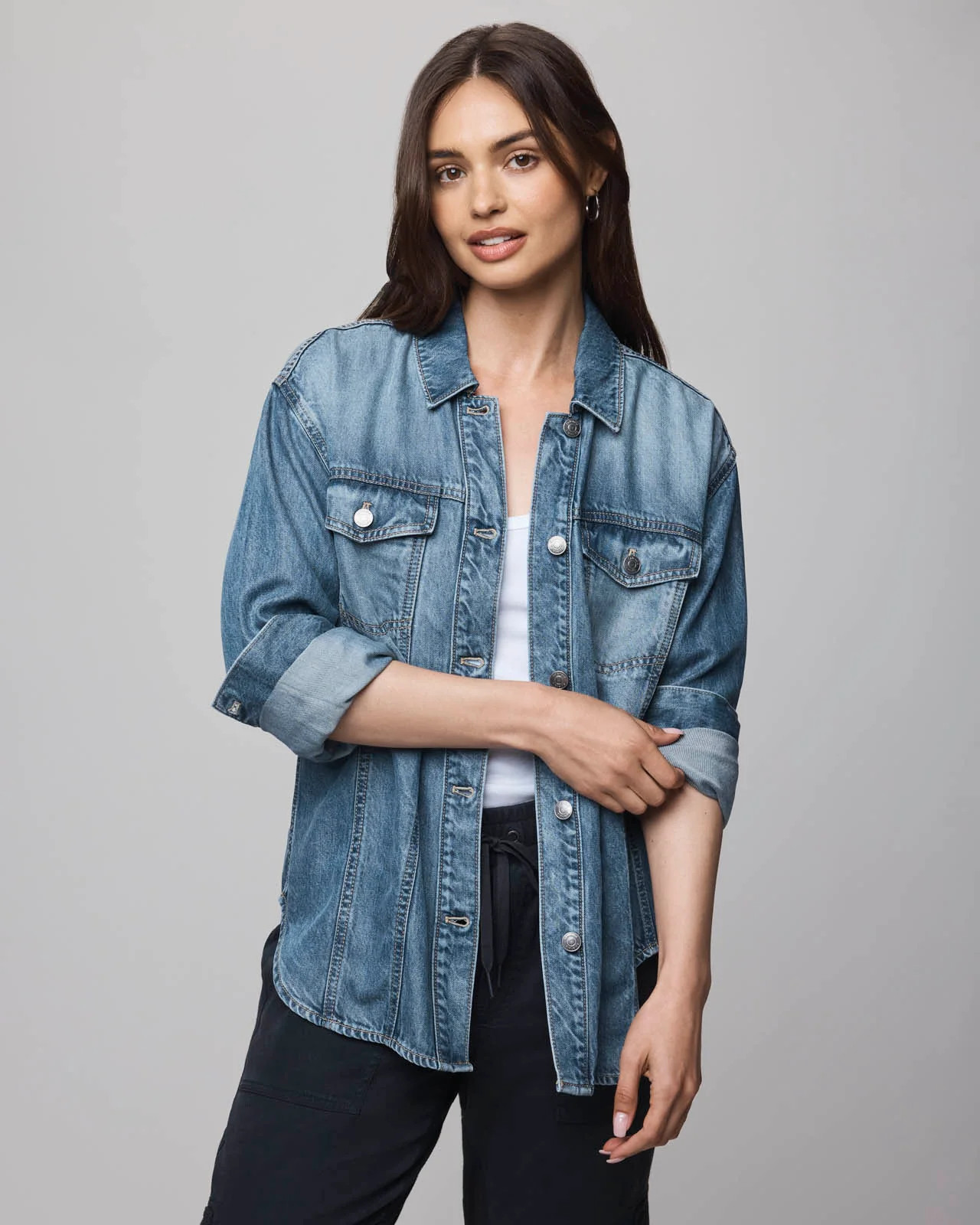 Splendid - Lounge Denim Shacket - Indigo | Splendid